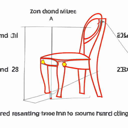 3. איור המראה את המידות הנכונות לכיסא אוכל נוח ומסוגנן.